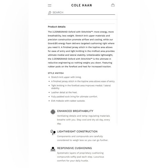 COLE HAAN Women's 2.ZERØGRAND Stitchlite Wingtip Oxfords Sneakers Tennis Shoes - Picture 15 of 15